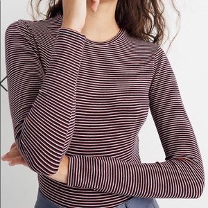 NWT Madewell Crewneck Long-Sleeve Bodysuit